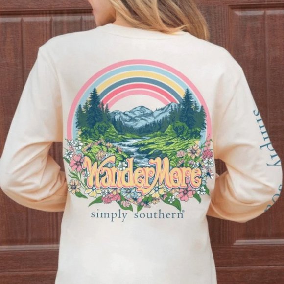 Simply Southern Tops - “Wander More” Simply Southern Shirt NWT